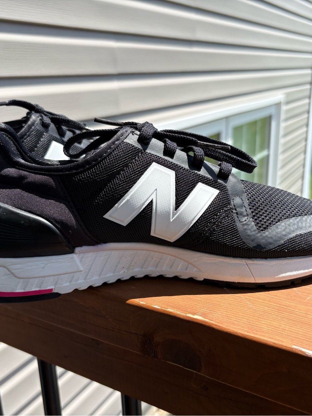 NEW BALANCE 247S LOW TRAINERS SPORTS SNEAKER WOMEN SHOES BALCK/PINK SIZE 9 - Picture 12 of 13